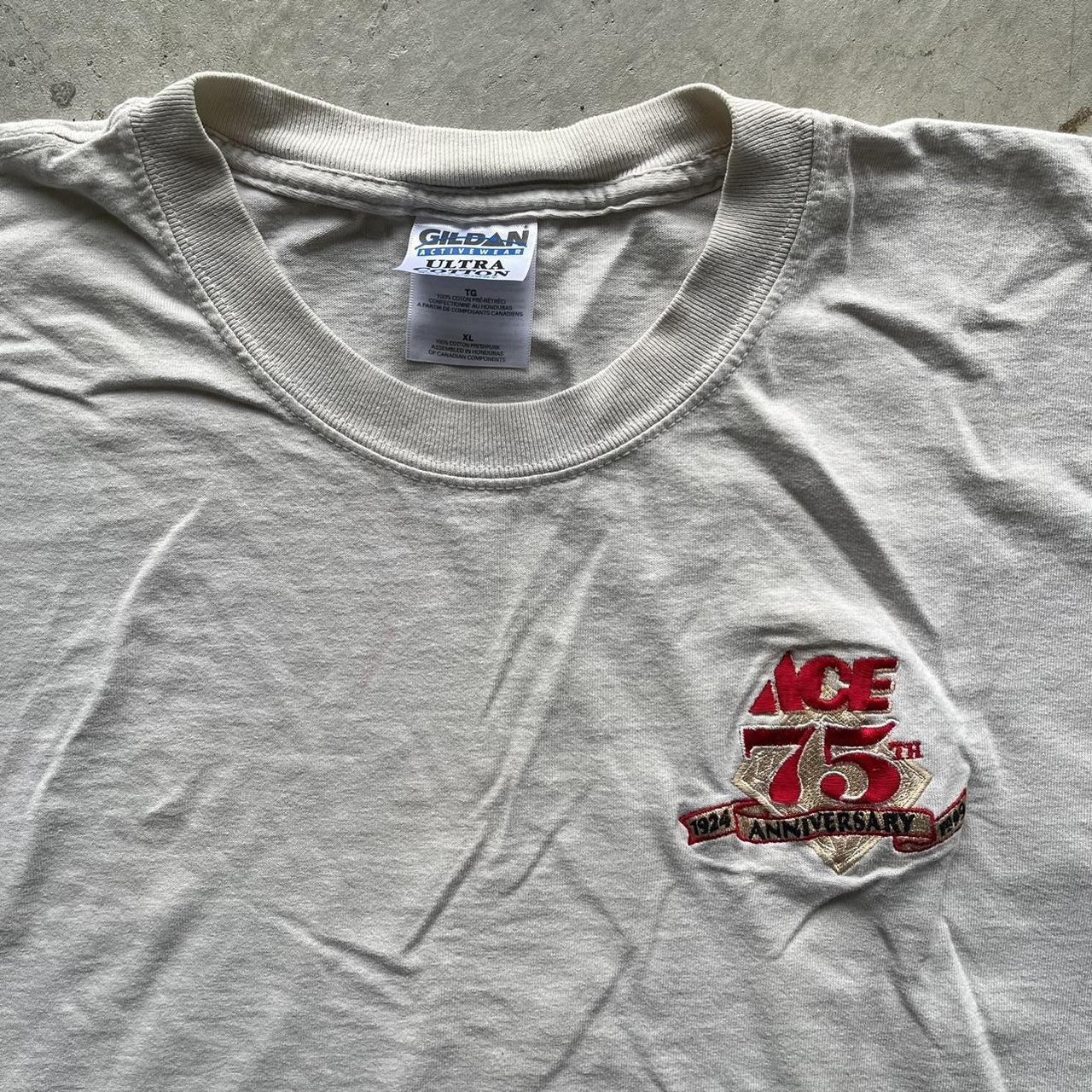 Men S Cream And Red T Shirt Depop