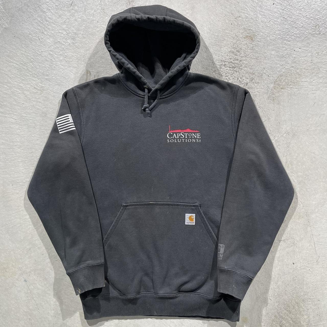 Carhartt Men's Black Hoodie Depop