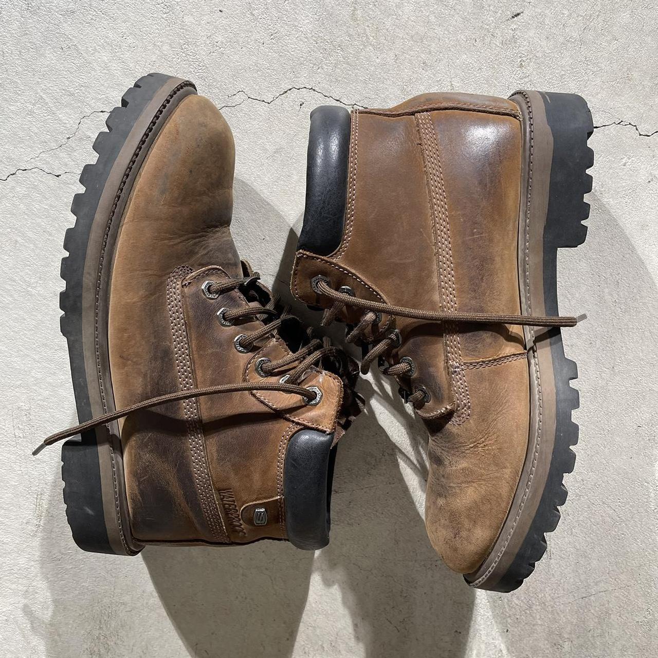 Skechers Men's Brown and Tan Boots | Depop