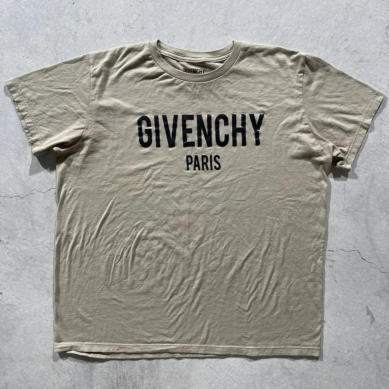 Givenchy Men's Tan and Black T-shirt | Depop