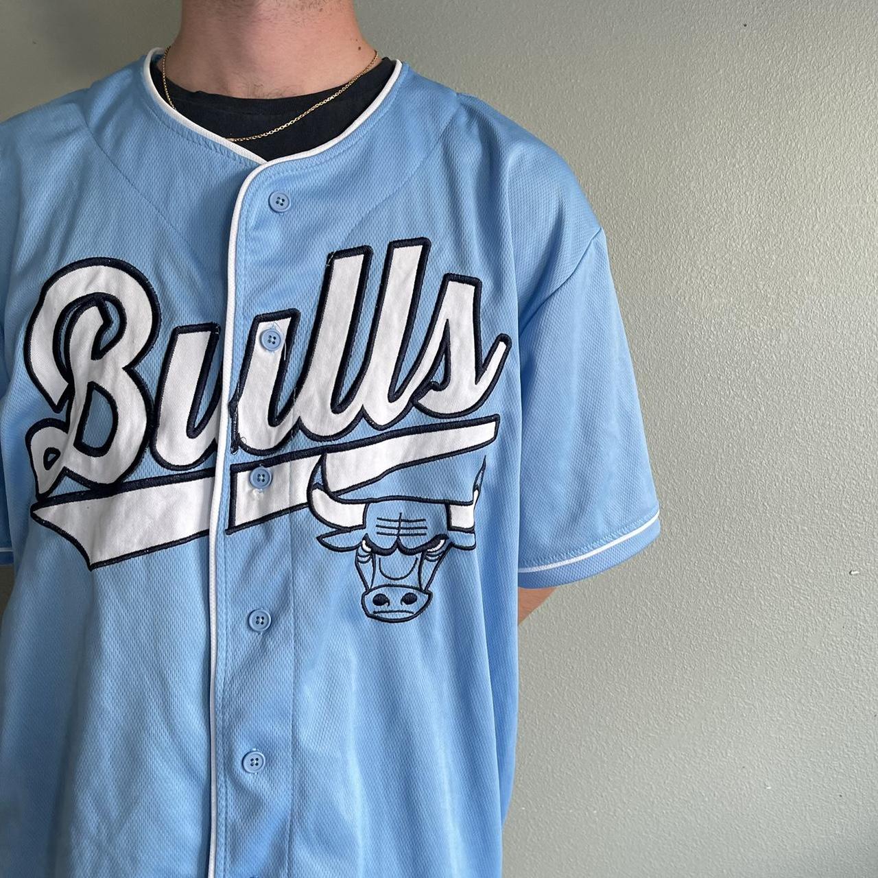 Vintage 90s Chicago Bulls Baseball Jersey Starter - Depop