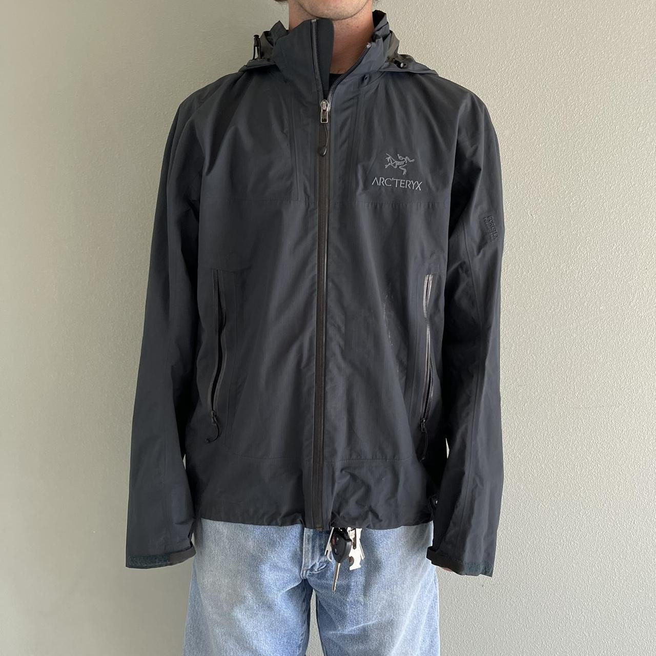 Arcteryx Dark Navy Goretex Hard Shell Rain... - Depop