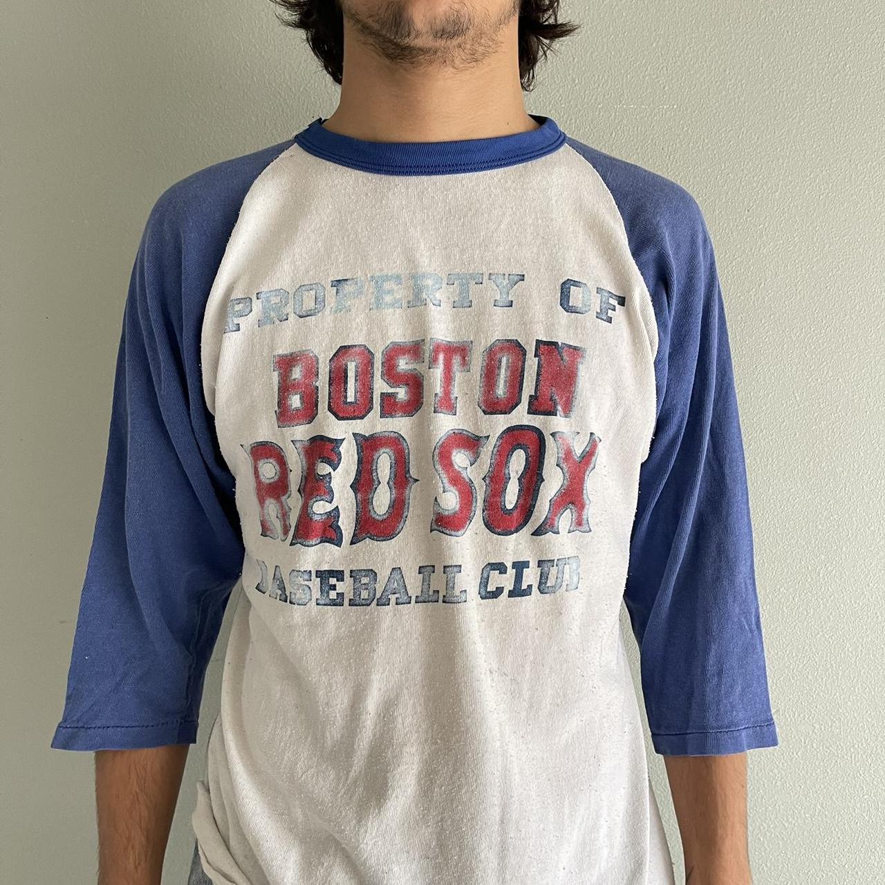 Russell Athletic Boston Red Sox Blank Jersey Vtg 90s - Depop