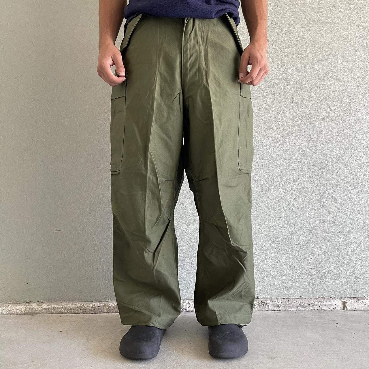 Vintage 1950s Near DS US Army M-51 Wide Leg Cargo... - Depop