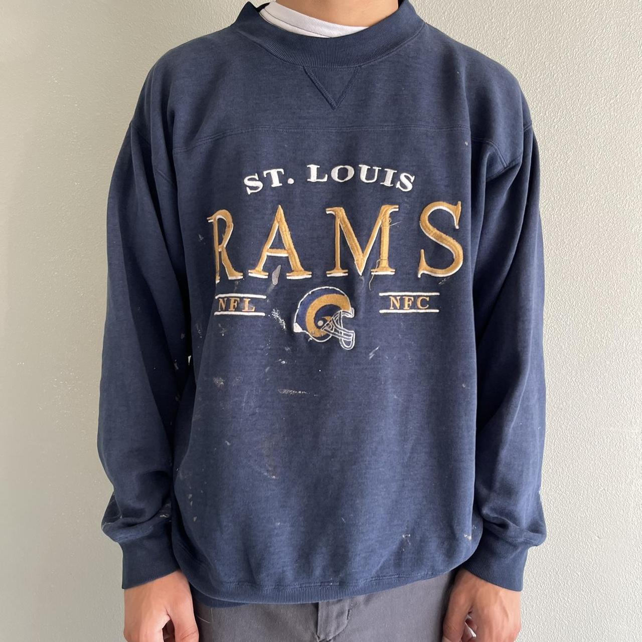 Vintage 1990s St Louis Rams Ringer Crew from Lee Sport - Size XXL