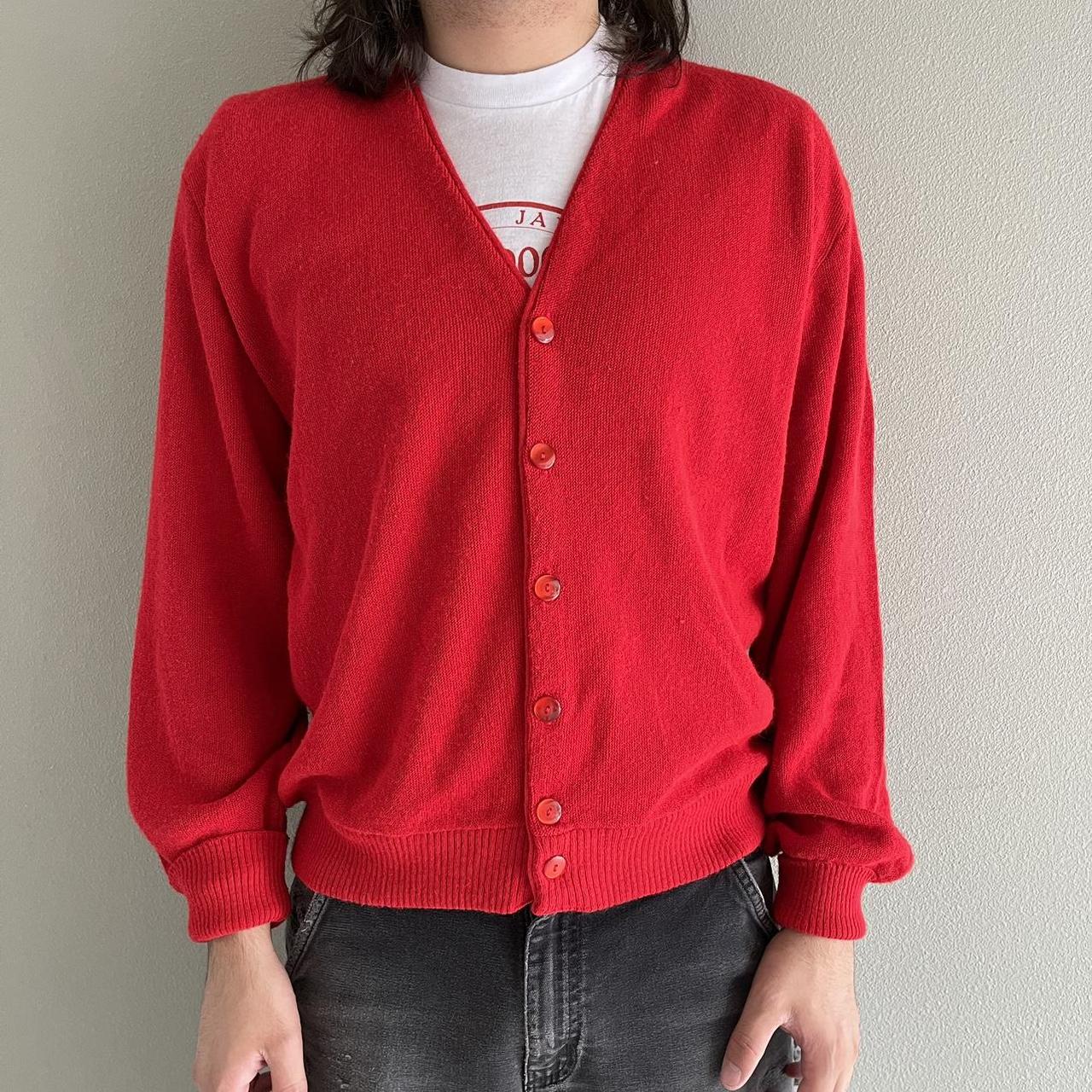 Vintage 1970s Cherry Red Arnold Palmer Knit