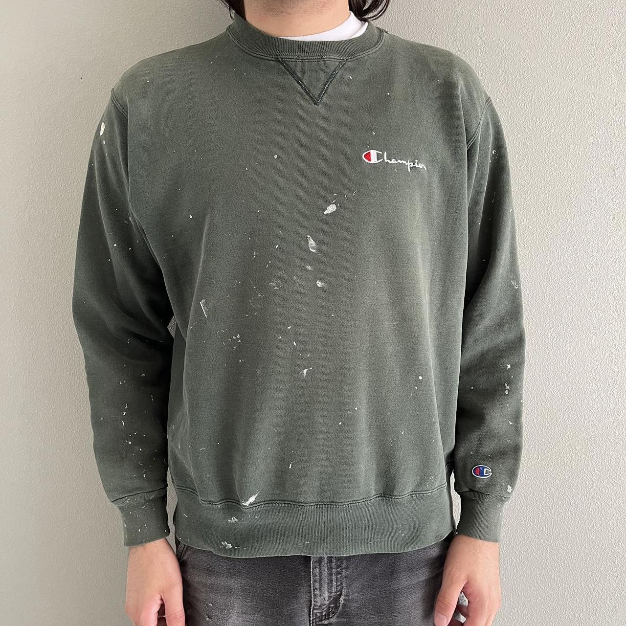 Forest green champion discount sweatshirt