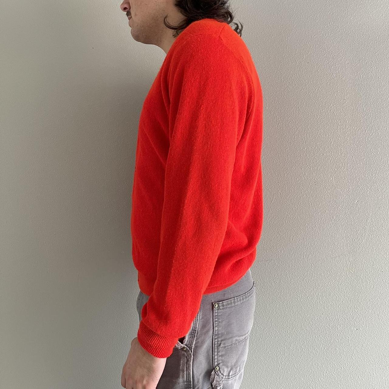 60〜70s Towncraft sweat red Vintage 1970s Cherry Red JcPenney Towncraft Acrylic | Depop