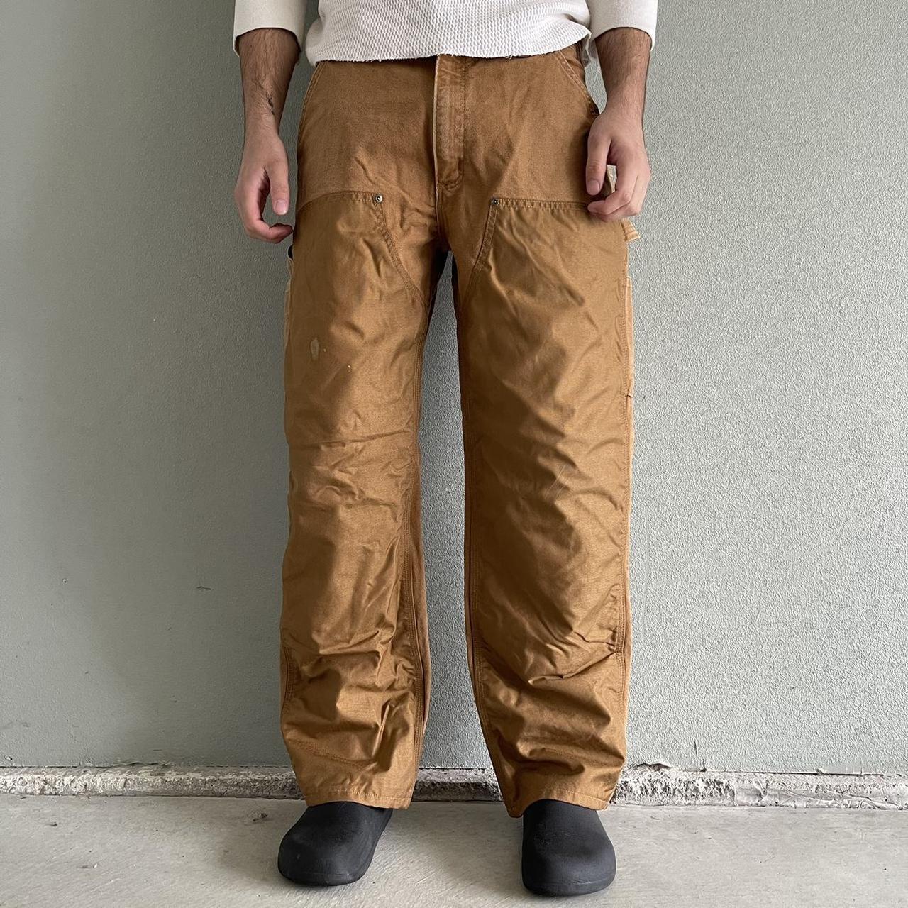 Khaki color mens Carhartt pants. - Depop