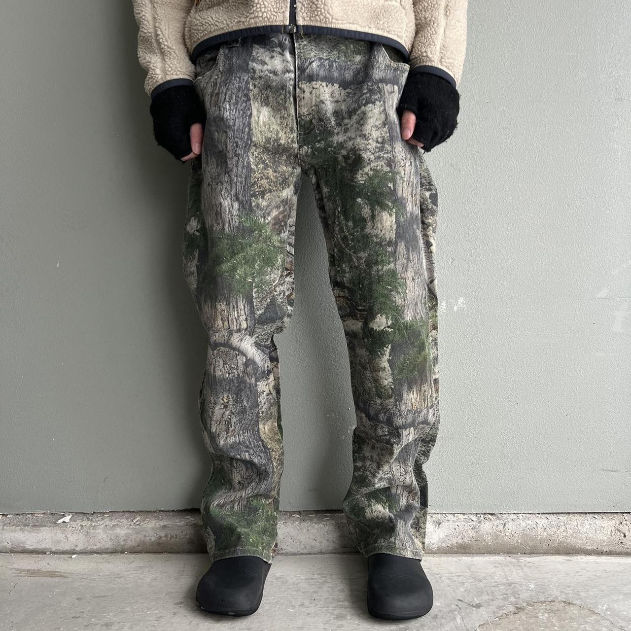 COLLUSION baggy trousers in washed camo | ASOS