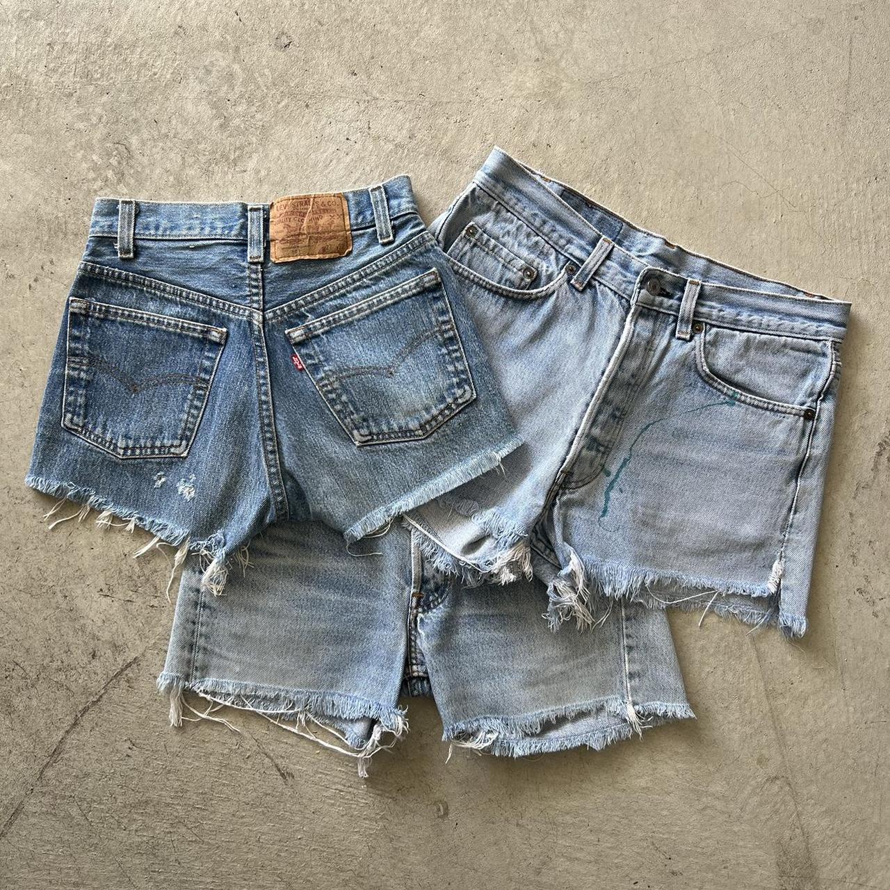 Vintage 1970s-90s Cut Off Levi's 501 Denim Booty | Depop