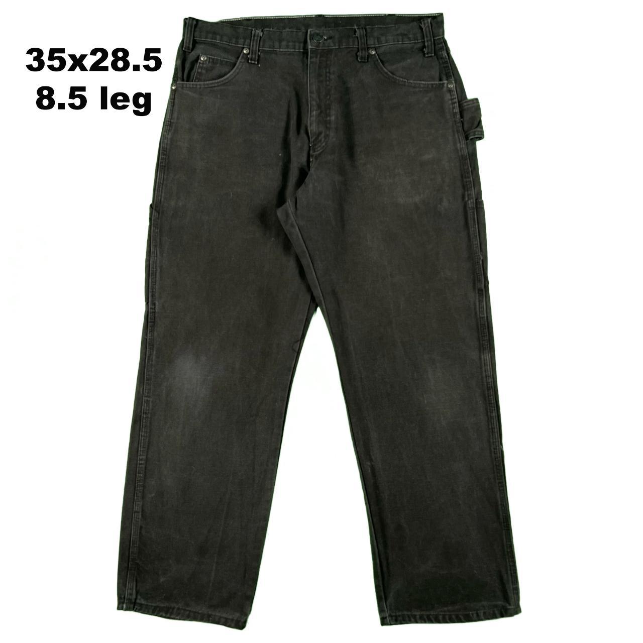 Dickies Faded Black Canvas Carpenter Pants WHITE | Depop