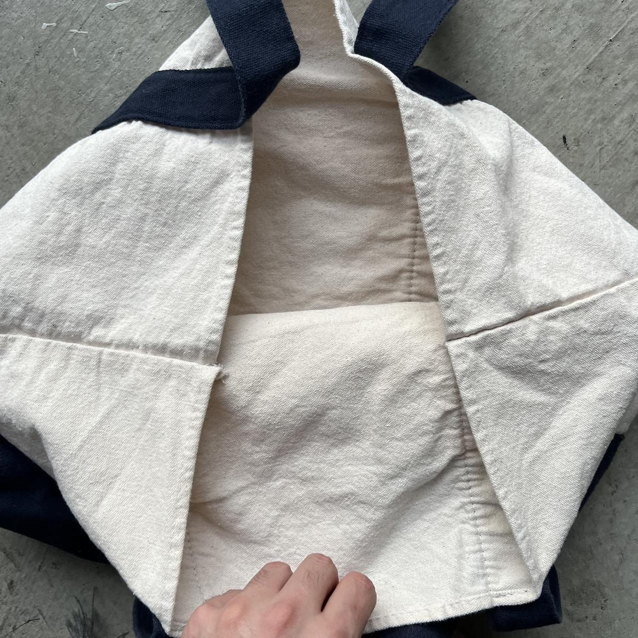 Trader Joe's Men's Bag - Cream/Navy – Trader Joe'… - image 4