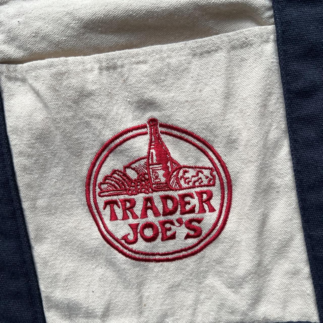 Trader Joe's Men's Bag - Cream/Navy – Trader Joe'… - image 2