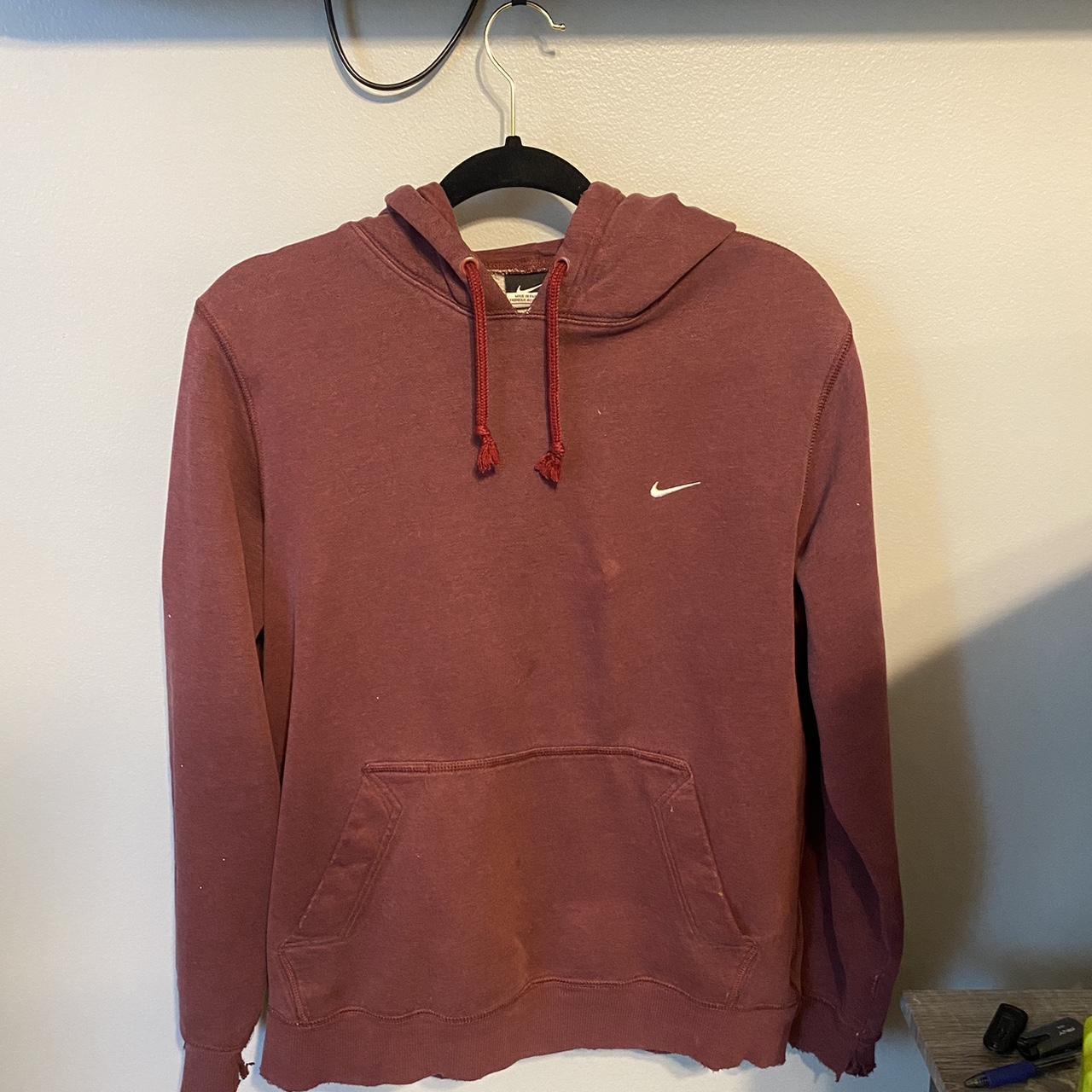 Vintage Nike Boston University Hoodie Size S Pit to - Depop