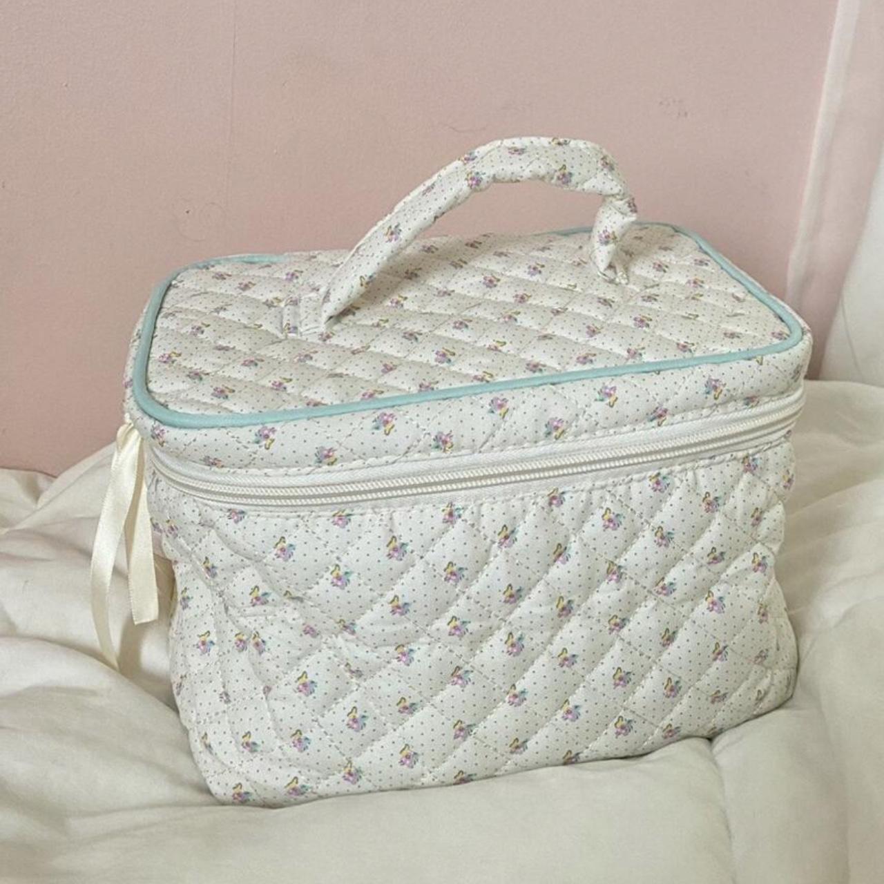 Makeup bag with small cute flowers. no offers less... - Depop
