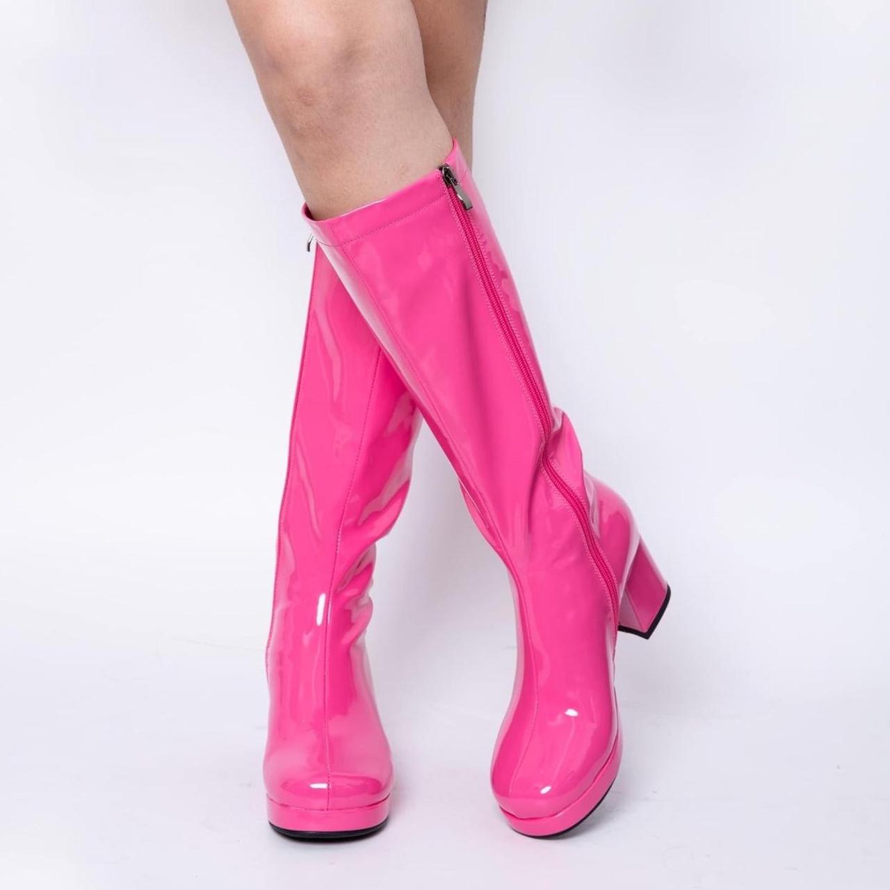 Hot pink discount gogo boots