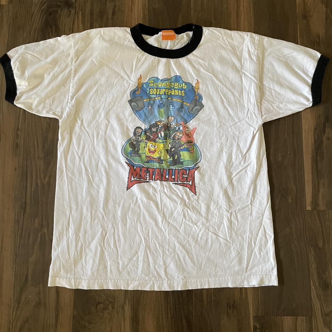 Vintage SpongeBob Metallica collab... - Depop