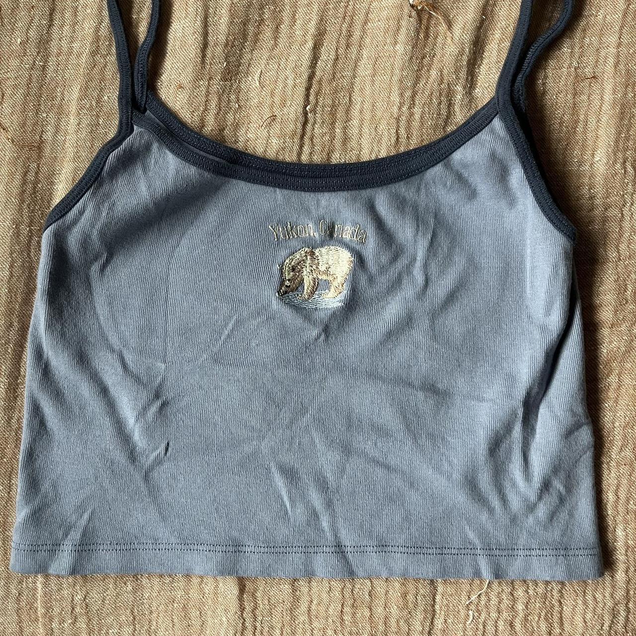 Brandy Melville green halter top! Worn once Great - Depop