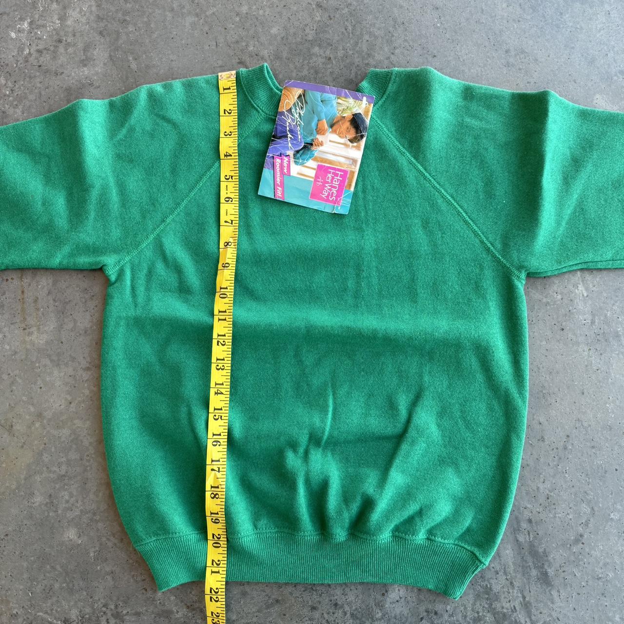 Vintage 1990s Dead-stock Hanes forest green blank | Depop