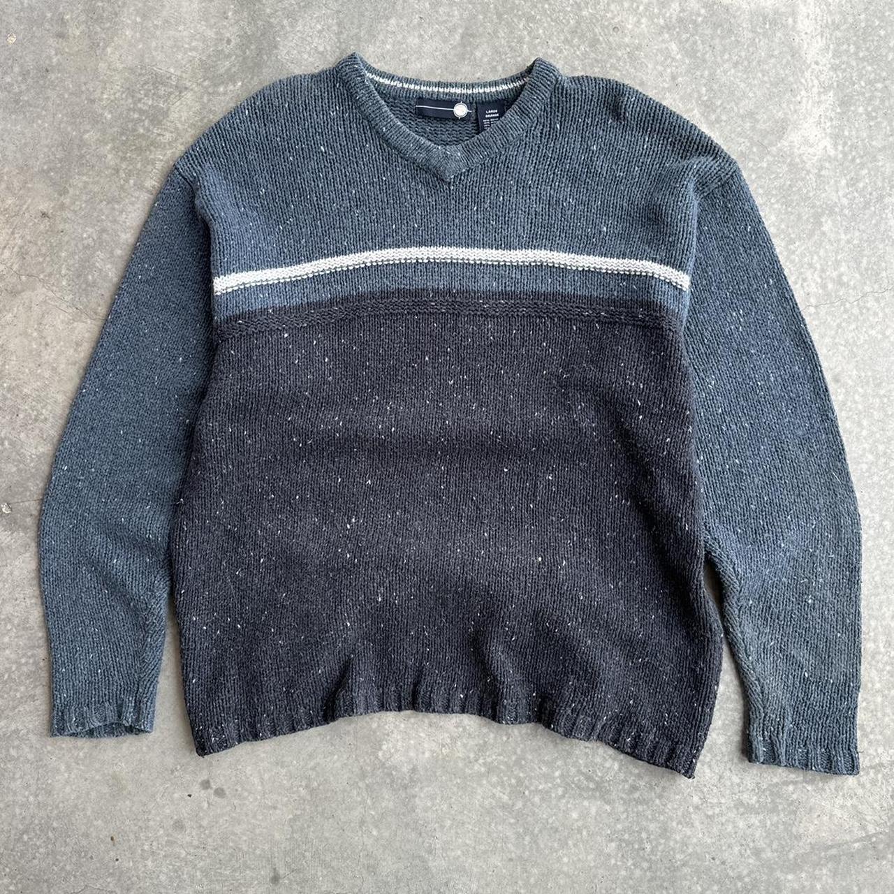 トップス 00s archive roshell v neck knit y2k Vintage early 2000s Y2K XG striped V neck knit | Depop