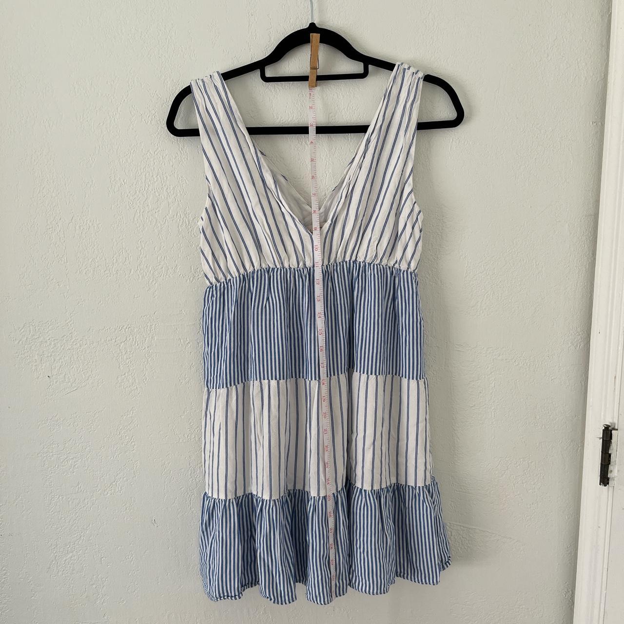 Loft blue and white striped dress hotsell