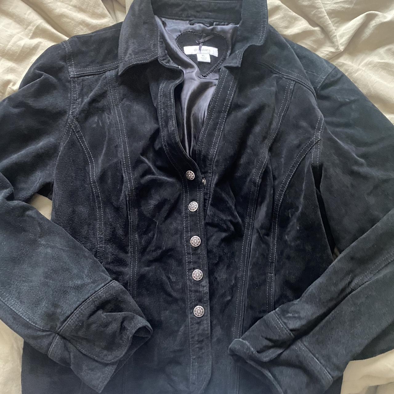 Women's Black and Grey Jacket Depop