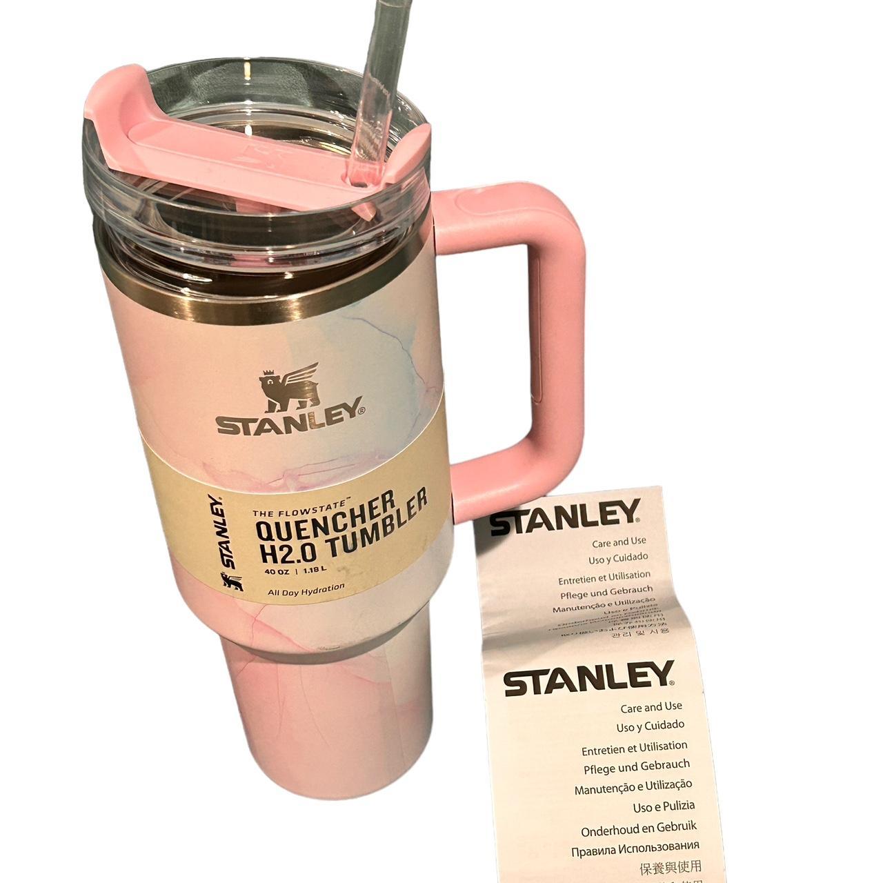 Pink Stanley Cup Pink Stanley Cup Watercolor Tulle - Depop