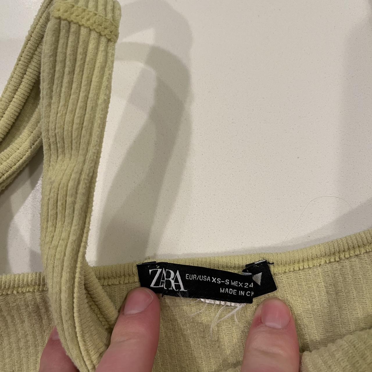 Zara Women's Yellow Vest Depop