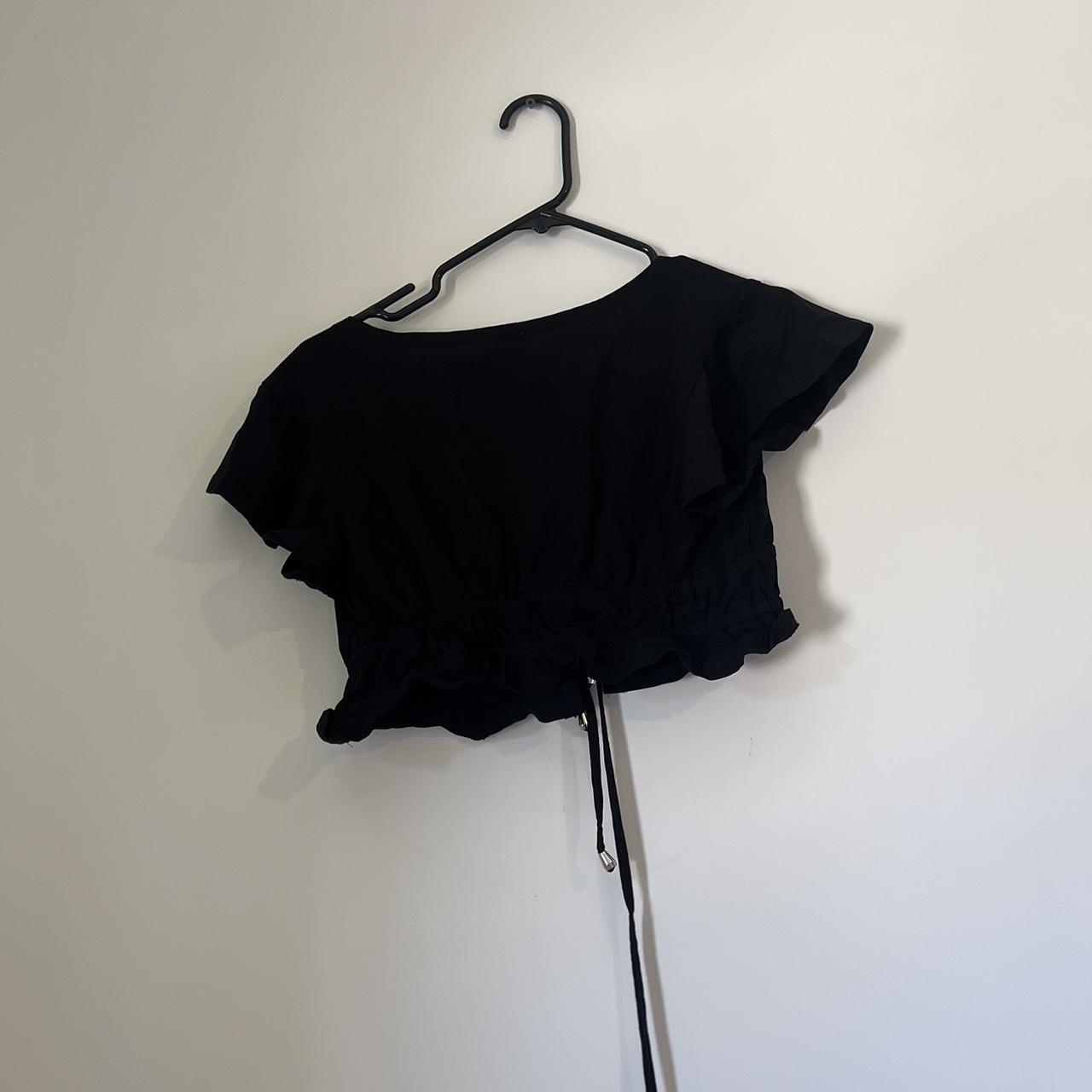 Princess Polly Women's Black Crop-top | Depop