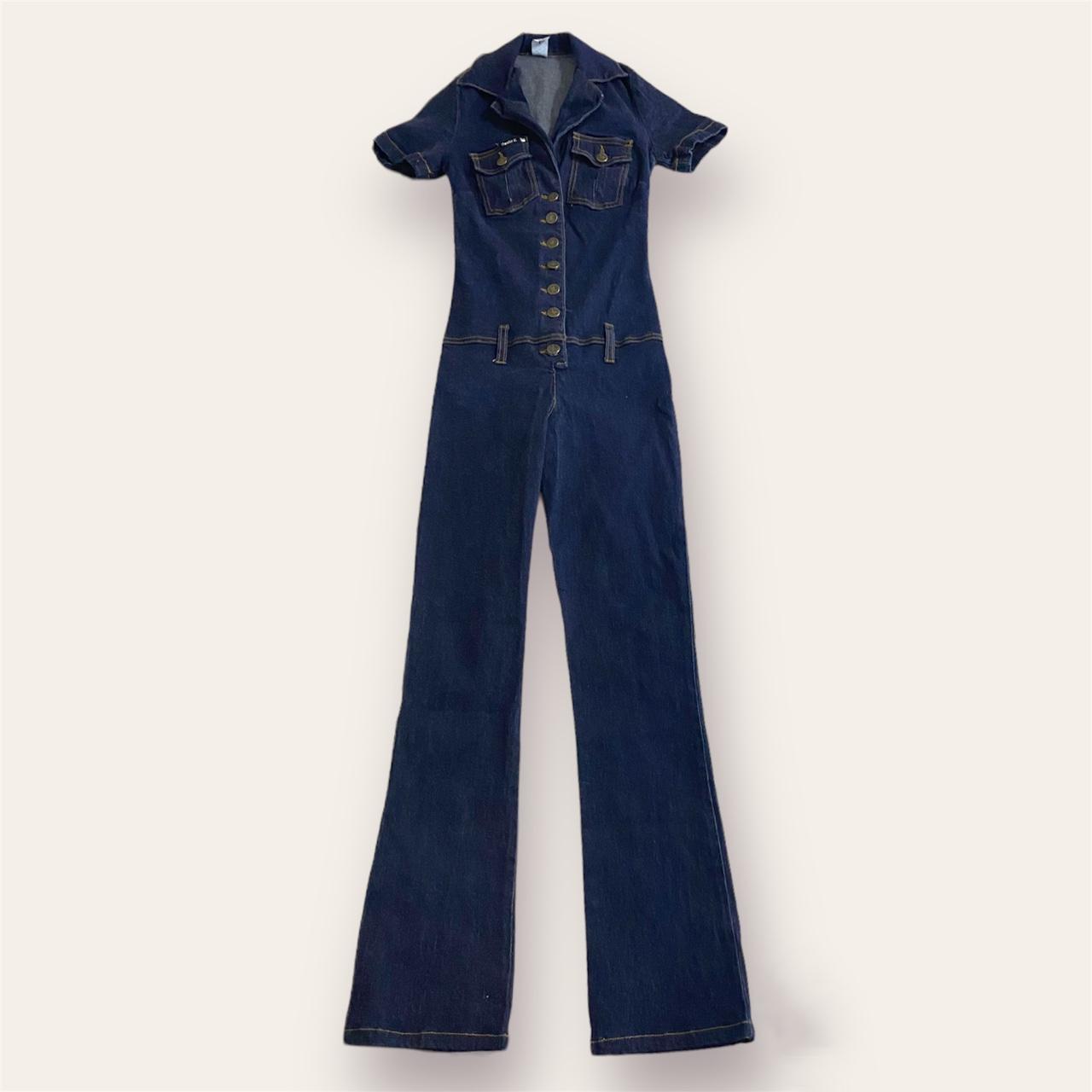 Frankie b cheap denim jumpsuit