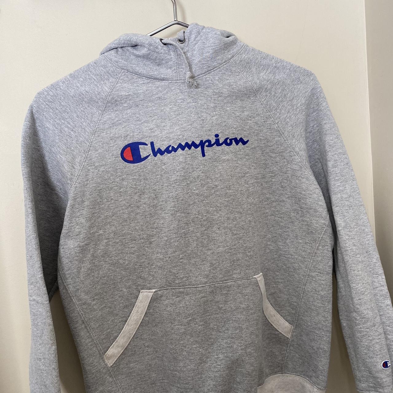 Champion Women's Grey and Blue Sweatshirt