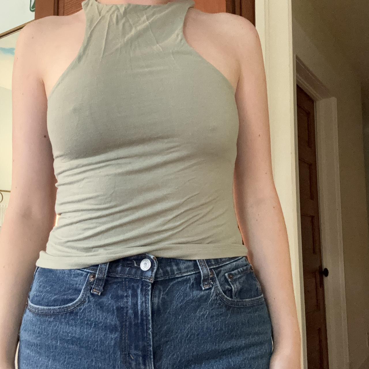 Naked wardrobe green top. Super soft and double... - Depop