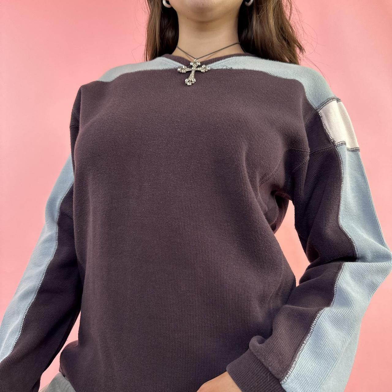 vintage sporty pullover sweater jumper / off purple... Depop