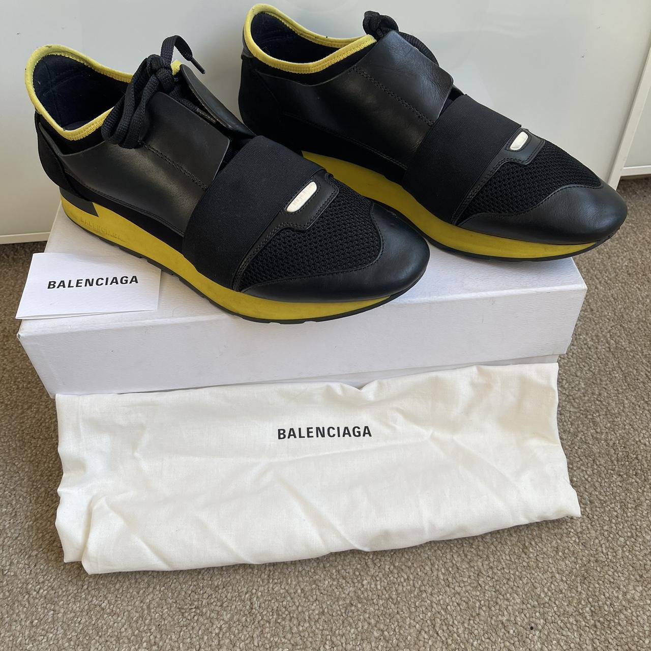 Balenciaga black and yellow on sale trainers