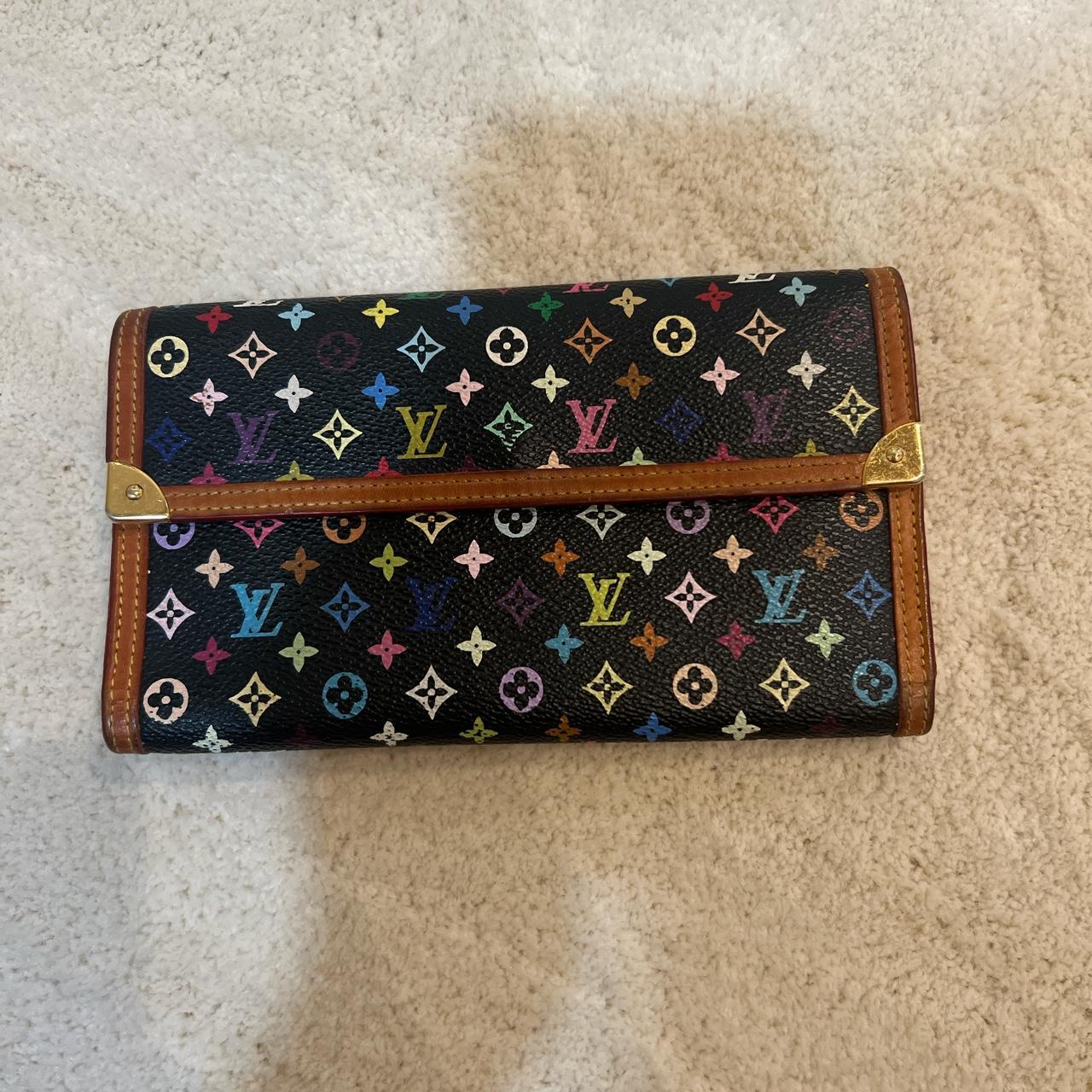 Vintage rainbow Louis Vuitton trifold wallet - Depop