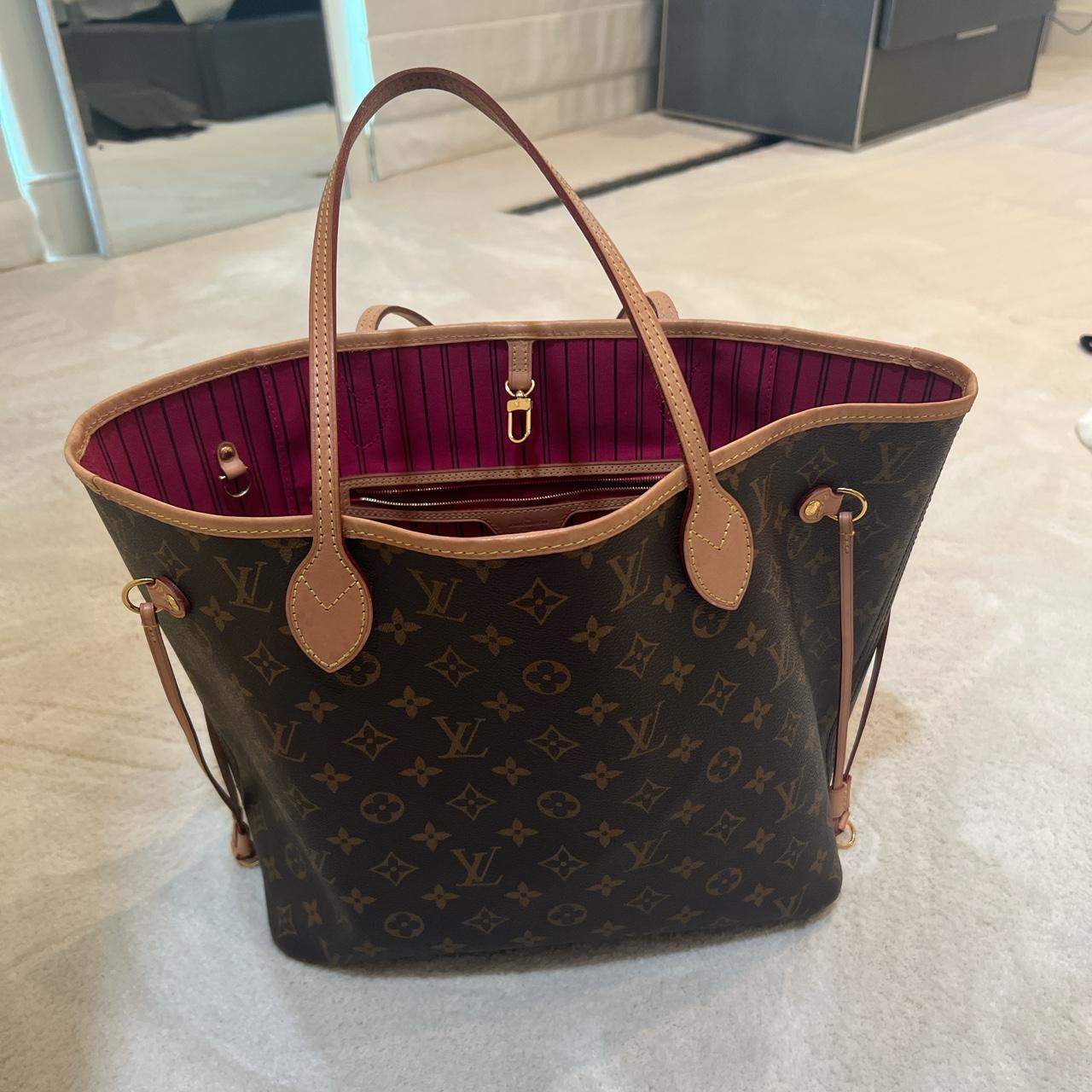 Authentic Louis Vuitton Neverfull MM. ROSE interior - Depop