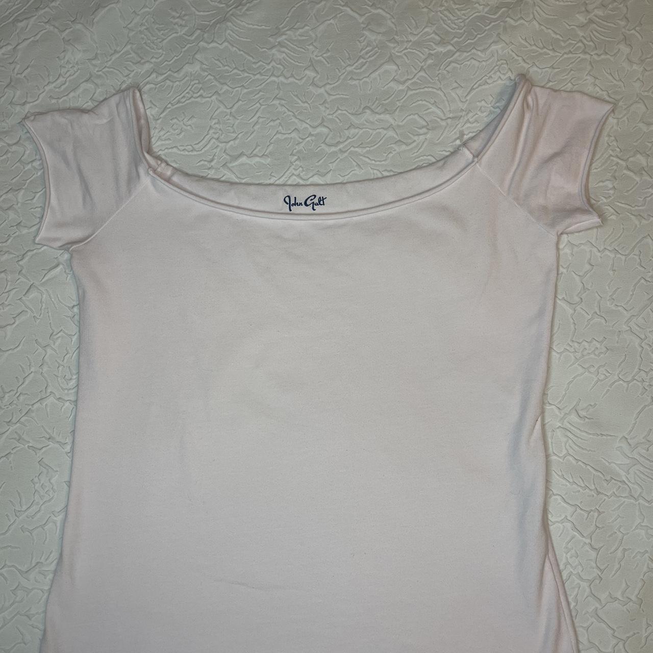 Brandy Melville Off The Shoulders Light Pink Shirt Depop