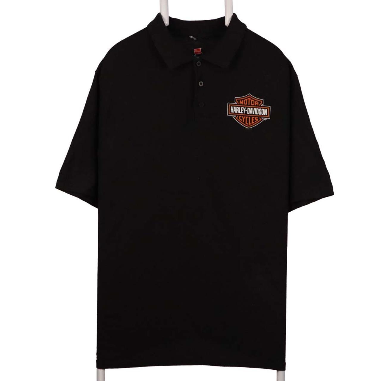 Hanes Women's Black Poloshirts Depop