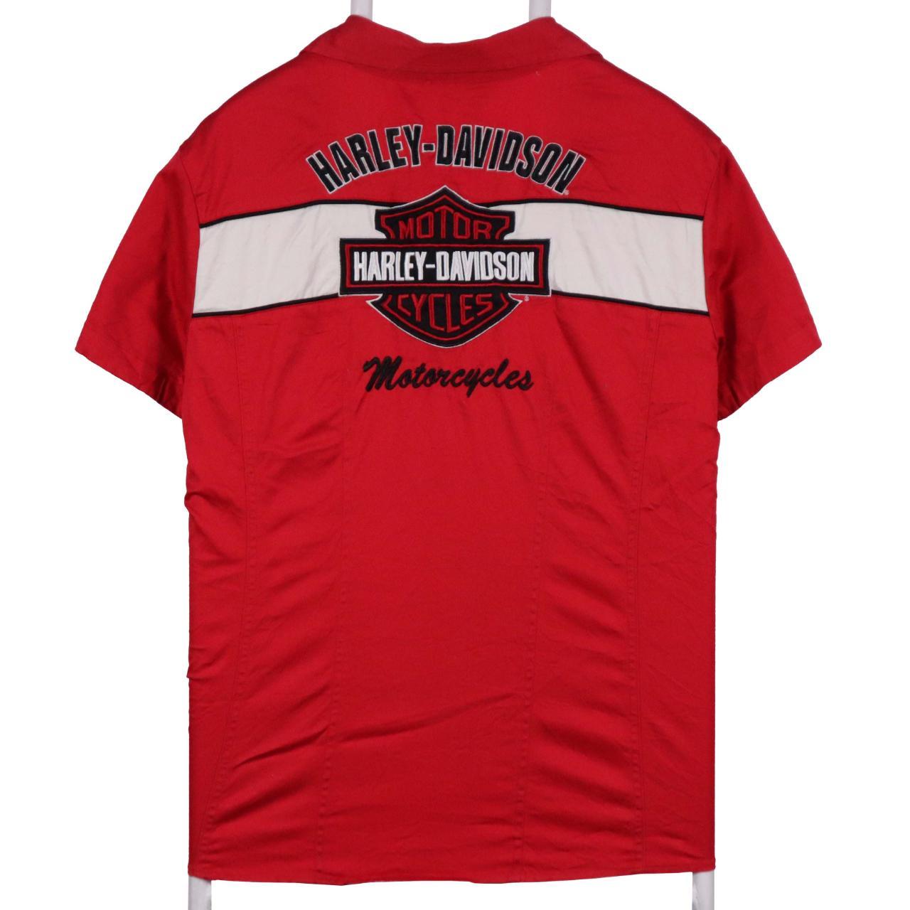 Harley Davidson Women's Red Shirt Depop
