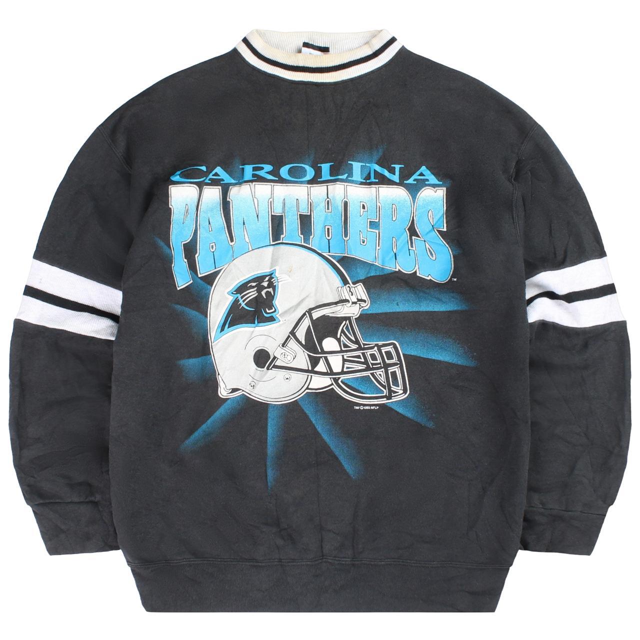 Vintage Y2K NFL Carolina Panthers Sweatshirt Faded - Depop