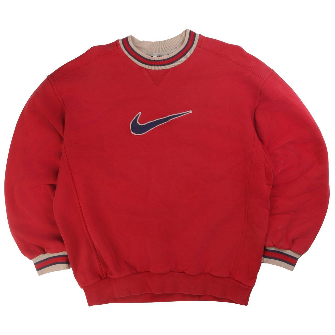 black and red vintage nike sweatshirt