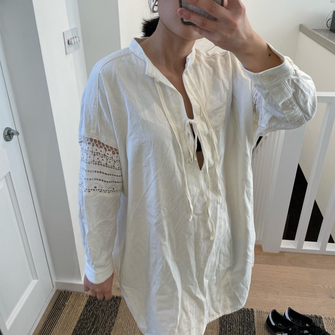 ARKET crochet dress in off white Really cute, worn... Depop