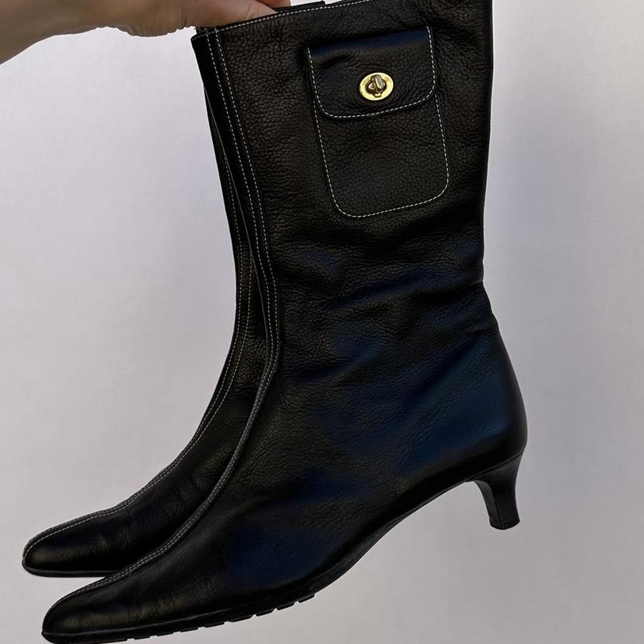 Coach Women's Gold and Black Boots (4)