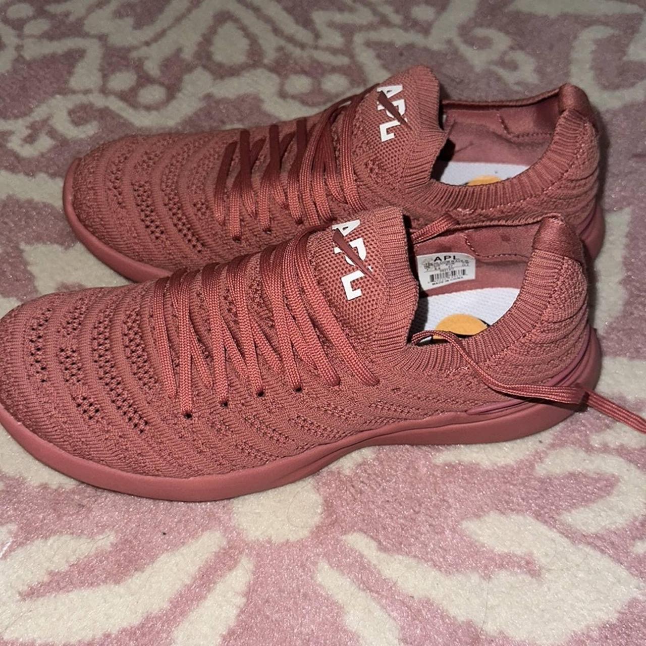Lululemon sneakers Pink two-tone Size 7.5 Worn once - Depop