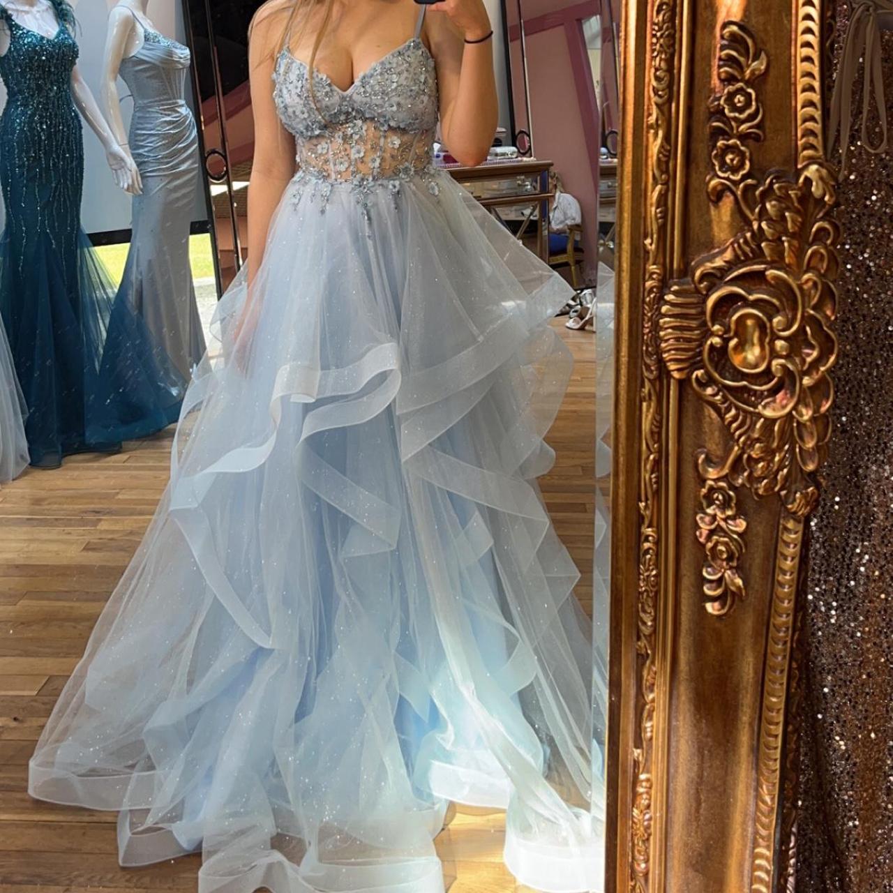 Open to offers!! Selling my baby blue debs... Depop