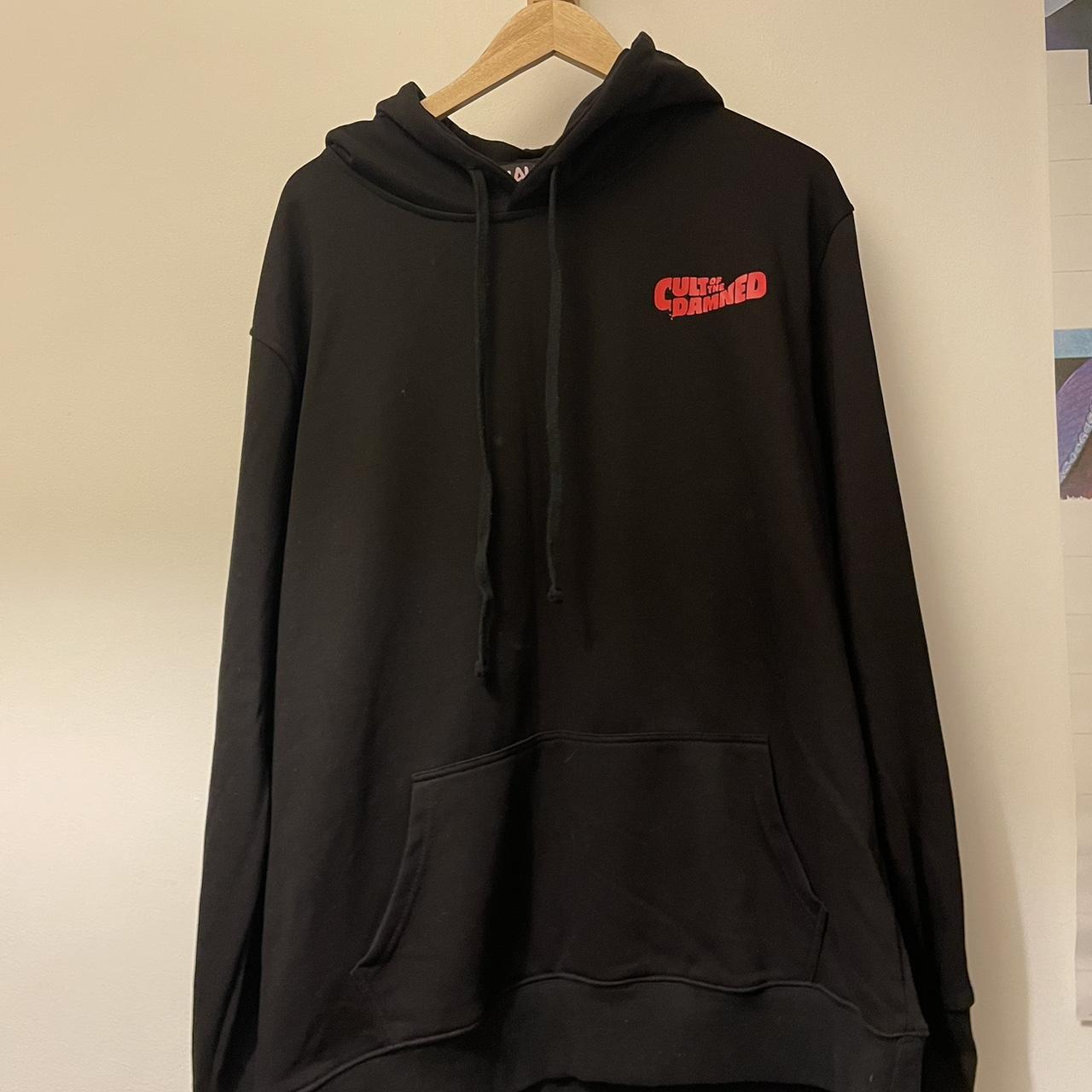 Men's Black and Red Hoodie | Depop