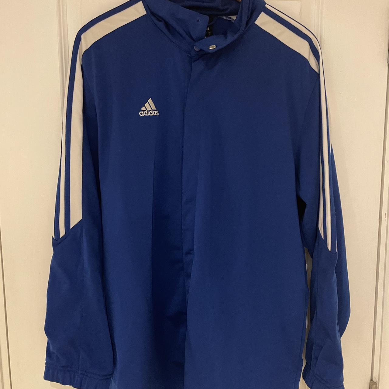 Vintage Adidas blue sports jacket, Men’s medium but... - Depop