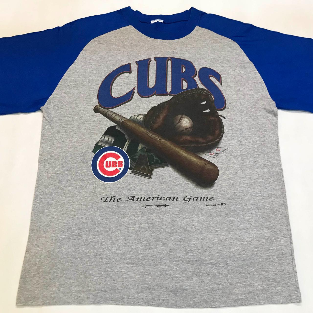 Vintage 1994 Chicago Cubs 3/4 tshirt XL Vintage - Depop