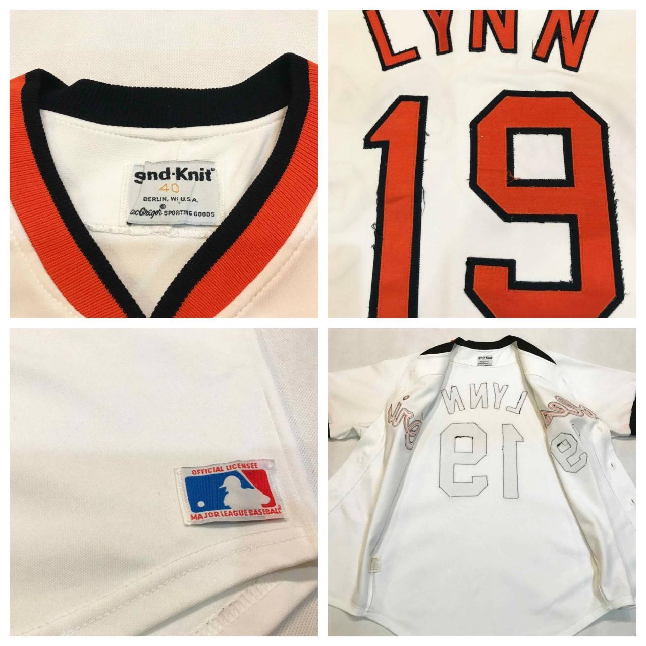 Vintage Sand Knit MLB Baltimore Orioles LYNN #19 Jersey Sz 40 White USA  Sewn,  in 2023